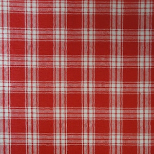 Diamond Textiles Providence Red White Large Plaid Fabric | Farmhouse Country Cottage Cabin Home Decor Quilt Apparel Doll Making Fabric image 1