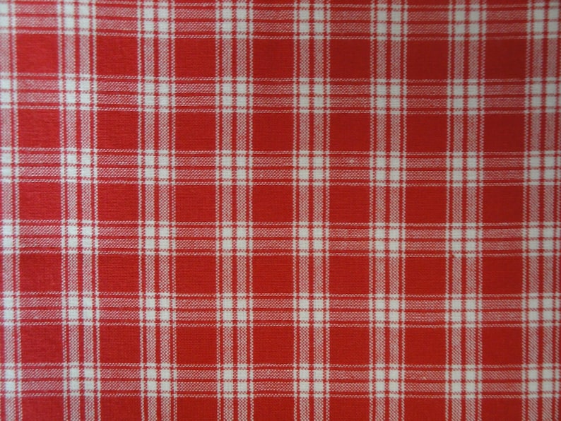 Diamond Textiles Providence Red White Large Plaid Fabric | Farmhouse Country Cottage Cabin Home Decor Quilt Apparel Doll Making Fabric image 1