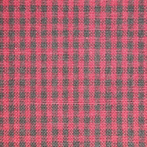 Small Check Fabric FAT QUARTER | Wine And Black Check Fabric | Woven Cotton Homespun Fabric | Rag Quilt Doll Making Home Decor Sewing Fabric