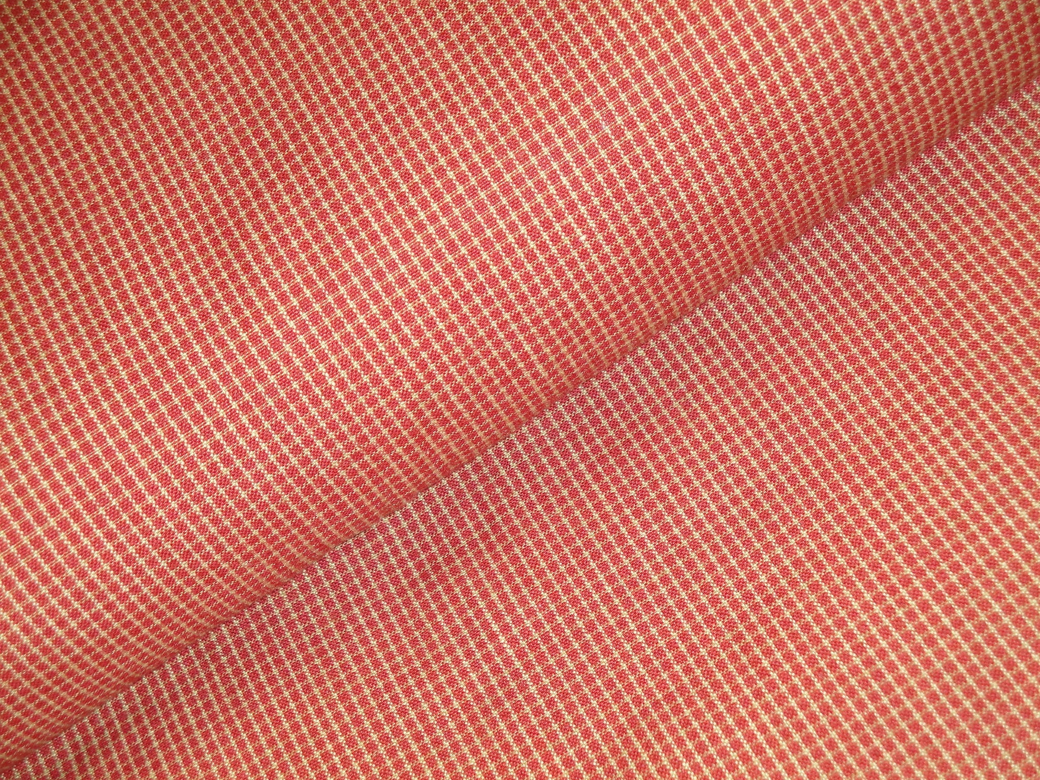 Red and Tea Dye Mini Window Pane Plaid Primitive Cotton Homespun ...