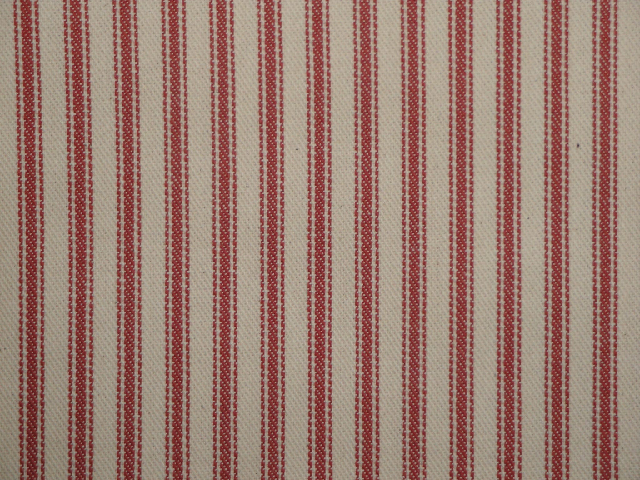 54 Red Stripe Ticking Fabric - Per Yard [RED-TICK] - $5.49 :  , Burlap for Wedding and Special Events