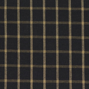 Black And Tea Dye Woven Cotton Window  Pane Plaid Homespun Fabric | Quilt Fabric | Primitive Fabric | Home Decor Fabric FAT QUARTER