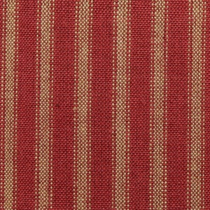 Dunroven House Stripe Homespun Ticking Material | Red & Tea Dye Stripe Ticking Material | Primitive Cotton Quilt Home Decor Sewing Material