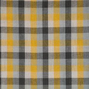 Homespun Fabric Sewing Fabric Cotton Fabric Quilt Fabric Home Decor Fabric Check Fabric Yellow White Grey And Charcoal Fabric image 1