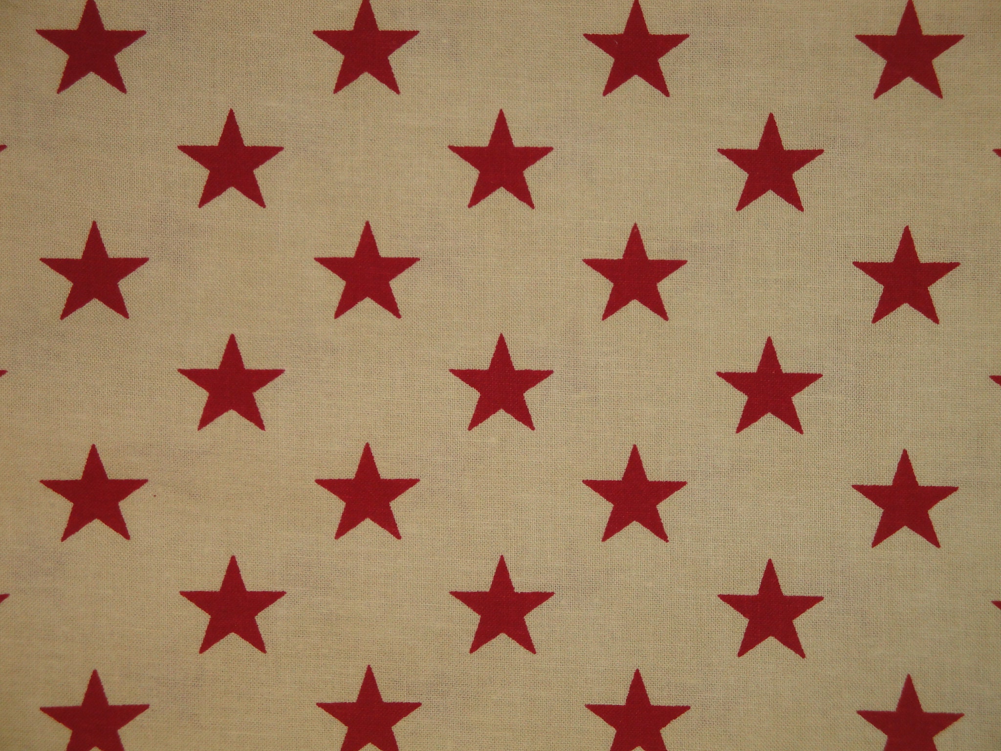 Textile Star Cotton Star Fabric FAT QUARTER | Tan and Red Star Fabric | Quilt Home ...