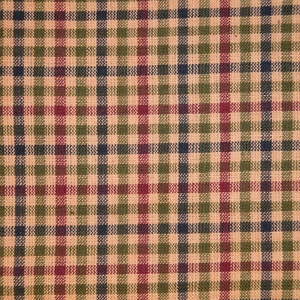 Check Fabric | Homespun Fabric | Cotton Fabric | Home Decor Fabric | Navy Olive Wine And Tea Dye Medium Check Woven Fabric
