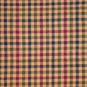 Check Fabric Homespun Fabric Cotton Fabric Home Decor Fabric Navy Olive Wine And Tea Dye Medium Check Woven Fabric image 1