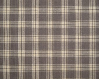 Diamond Textiles Picket Fence Collection Grey Plaid Homespun Fabric | Farmhouse Country Cottage Cabin Home Decor Quilt Apparel Fabric