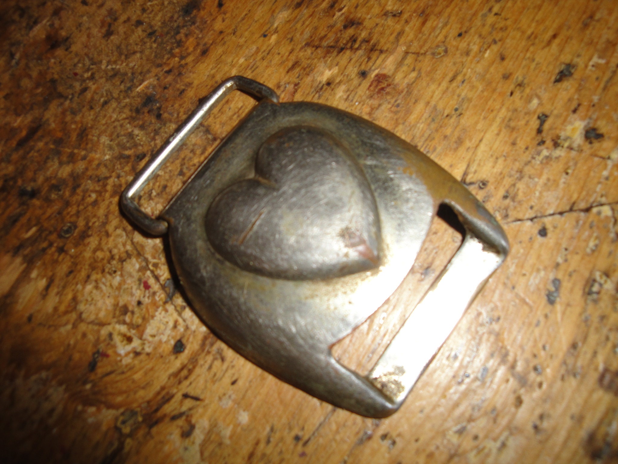 Vintage Metal Heart Horse Harness Buckle Cover Civil War Era Etsy