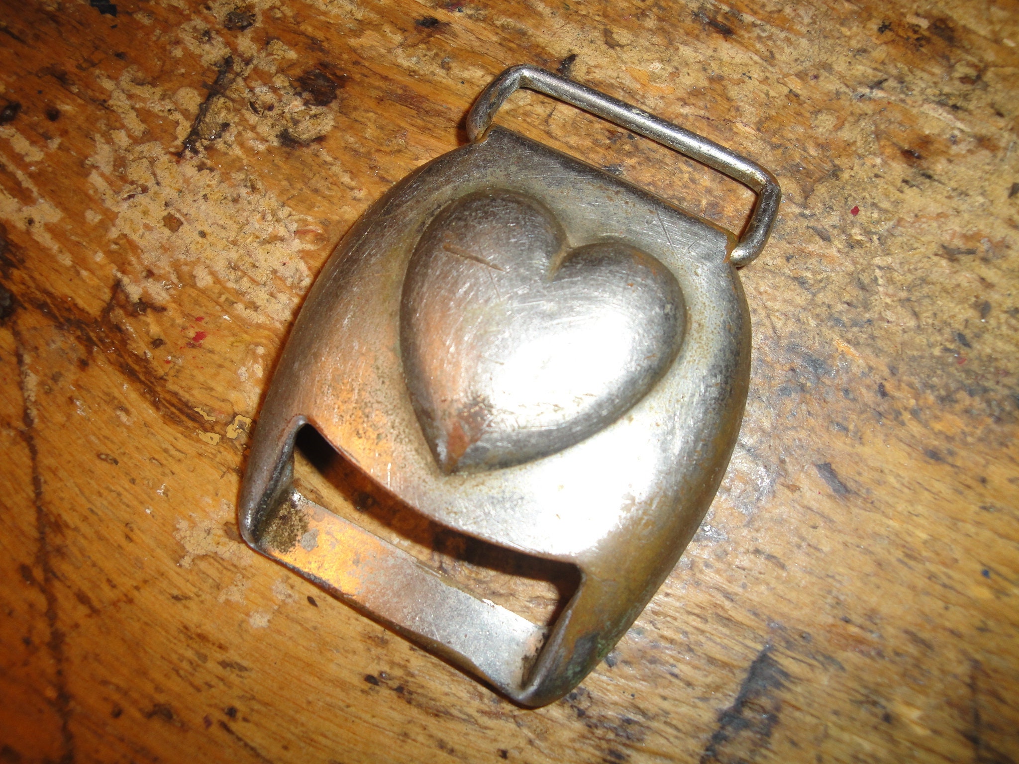 Vintage Metal Heart Horse Harness Buckle Cover Civil War Era Etsy