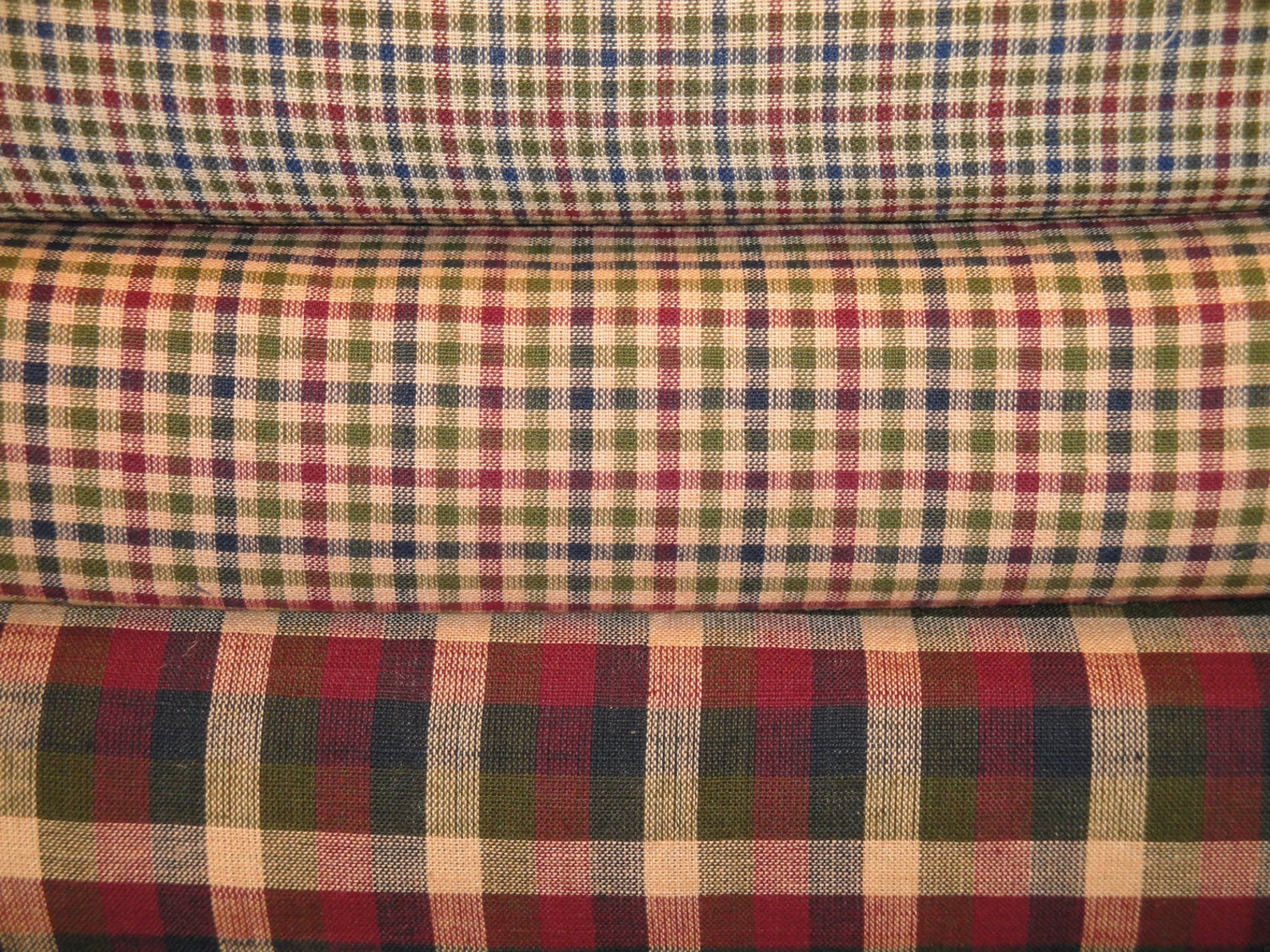 Check Fabric Homespun Fabric Cotton Fabric Home Decor Etsy