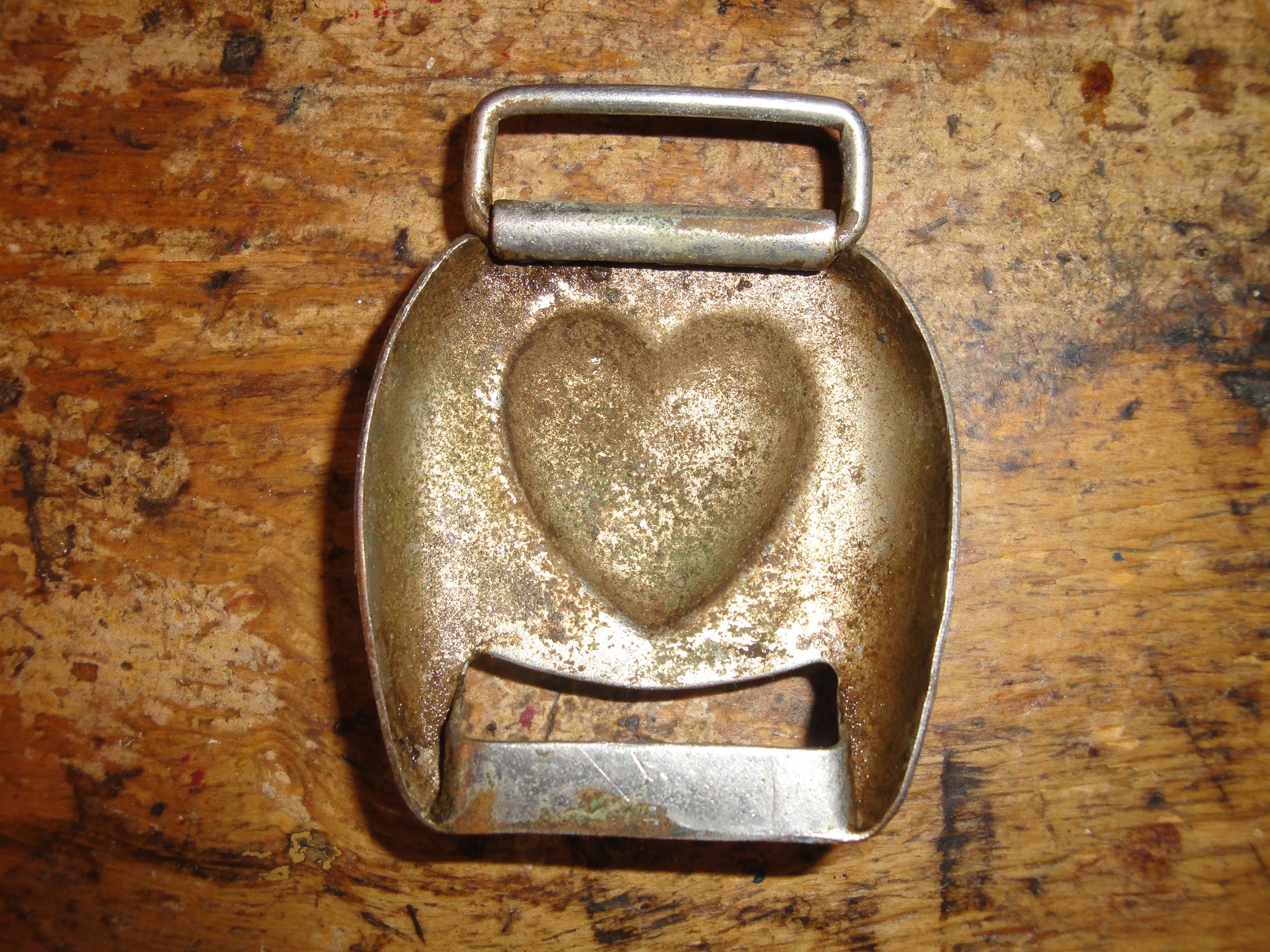 Vintage Metal Heart Horse Harness Buckle Cover Civil War Era Etsy