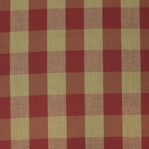 Dunroven House Buffalo Check Fabric | Red Tea Dye Buffalo Check Homespun Fabric | Farmhouse Check Cotton Quilt Apparel DIY Home Decor Fabric