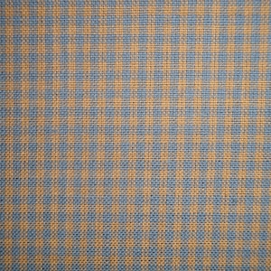 Country Blue Small Check Fabric | Primitive Blue Check Fabric | Woven Cotton Quilt Doll Making Craft Apparel Home Decor Sewing Fabric