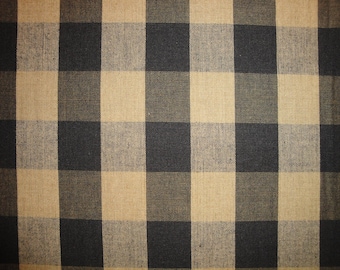Dunroven House Black Buffalo Check Homespun Fabric | Farmhouse Cabin Rustic Check Fabric | Cotton  Apparel Bedding Curtain Home Decor Fabric