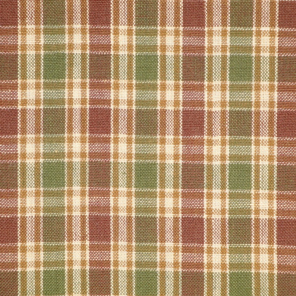 Dunroven House Sage Green Brown White Wheat Plaid Homespun Fabric | Sewing Crafting Quilt Doll Making Apparel Home Decor Primitive Fabric