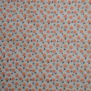 Vintage Miniatures Peach Dots Floral Quilt Apparel Doll Making Home Decor Fabric | Primitive Antique Vintage Look Sewing Fabric FAT QUARTER