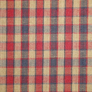 Dunroven House Americana Plaid Cotton Homespun Sewing Fabric | Blue Red Tea Dye Plaid Fabric | Quilt Crafting DIY Apparel Home Decor Fabric