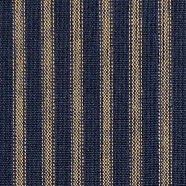 Dunroven House DARK Navy Blue Homespun Ticking Fabric | Primitive Stripe Fabric | Cotton Apparel Quilt Home Decor Ticking Fabric