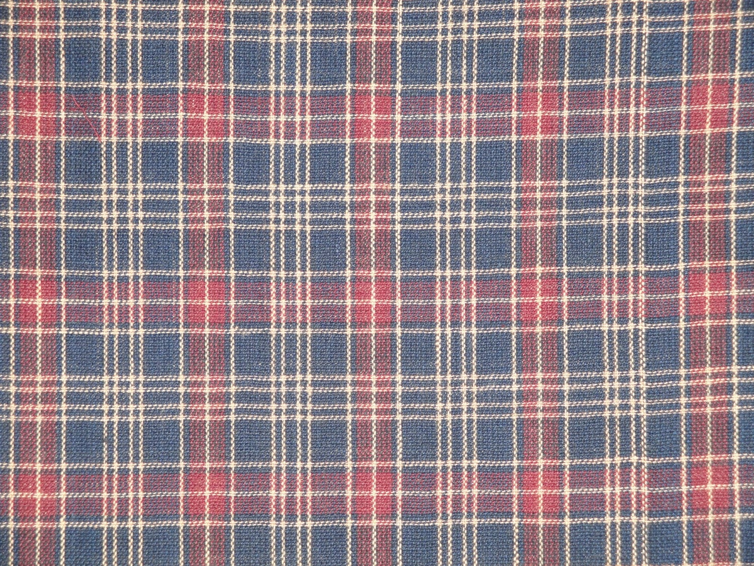 Homespun Material Plaid Material Navy Plaid Material Old - Etsy