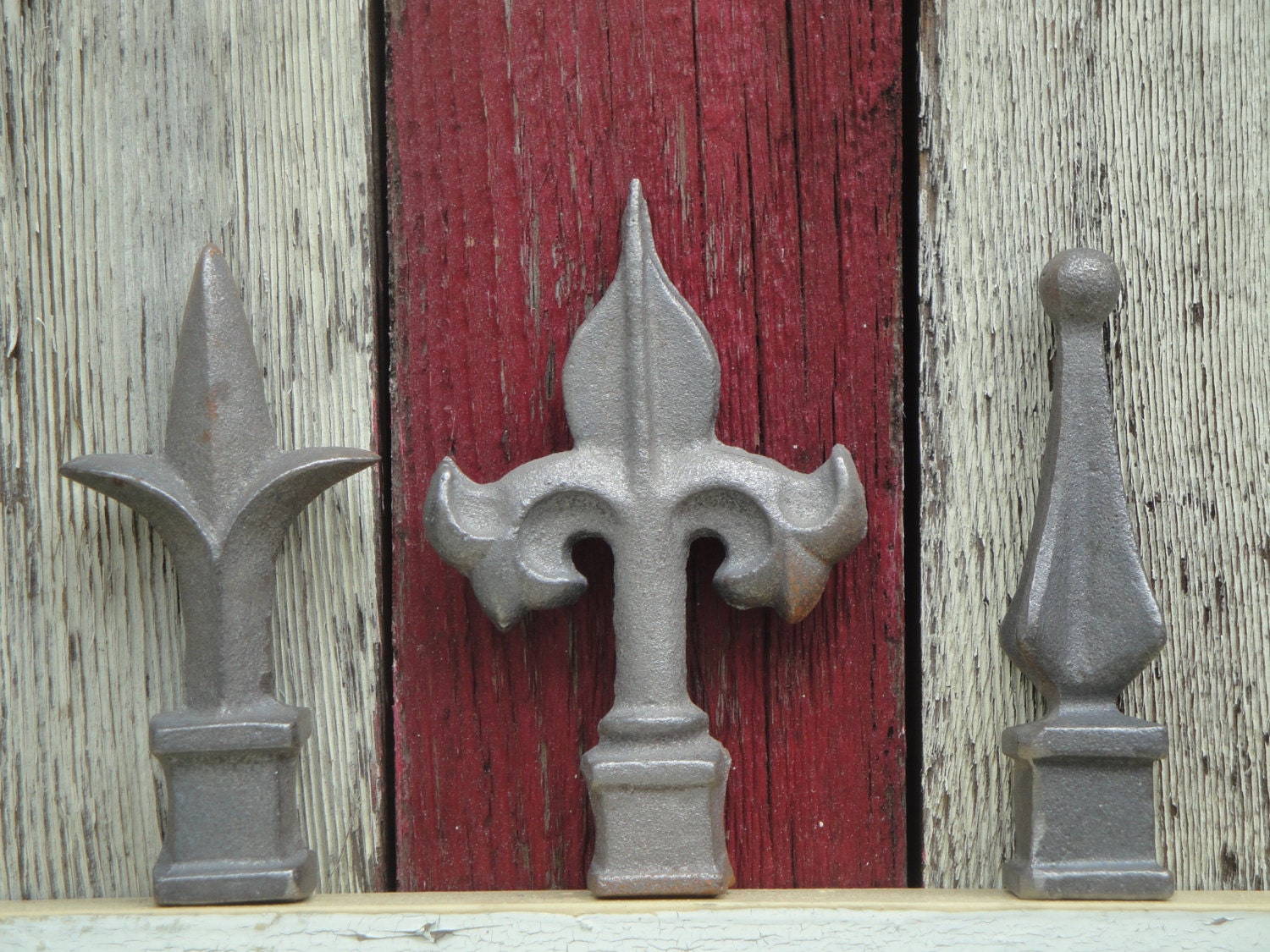 Cast Iron Finials Fence Post Finials Set Of 3 Etsy