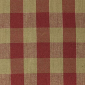 Pode incluir: Tecido xadrez vermelho e bege com textura tecida.