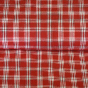 Diamond Textiles Providence Red White Large Plaid Fabric | Farmhouse Country Cottage Cabin Home Decor Quilt Apparel Doll Making Fabric image 3