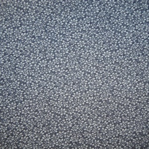 Reproduction DARK Blue Calico Cotton Fabric Flower Design | Old Antique Vintage Look Home Decor Apparel Sewing Quilting Cotton FAT QUARTER