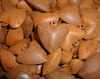 Lot De 24 Boutons En étain Rustique - 12 étoiles Et 12 Cœurs - 3/4" X 1"
