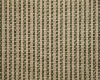 Tela casera de rayas verdes de Faded Memories / Ropa, colcha, artesanía, decoración del hogar, fabricación de muñecas, bricolaje / cabaña rústica de campo FAT QUARTER