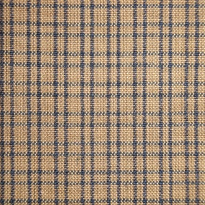 Tea Dye And Navy Double Pane Plaid Primitive Woven Cotton Homespun Quilt Garland Doll Making Rustic Cabin Home Decor Apparel Sewing Fabric
