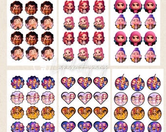 Kpop demonenjager afdrukbare cupcake toppers, anime verjaardagsfeestje decoraties, instant digitale download, bestseller