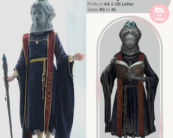 Elden Ring's Sorceress Sellen Cosplay PDF Pattern.