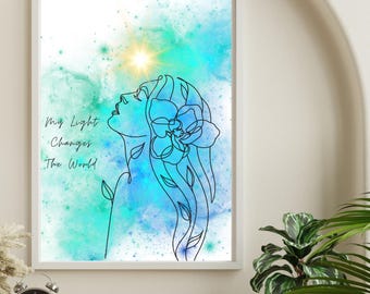 Light | Digital Art | Manifestation | Spiritual Art | Watercolor | Printable Art