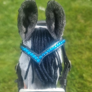 Blue hobby horse browband
