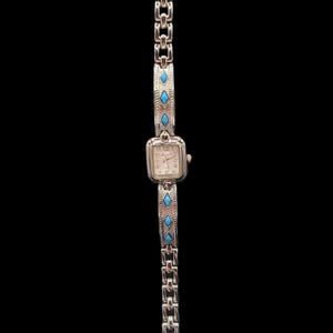 Lexington Damen Quarz Analog Uhr mit Türkis Akzenten