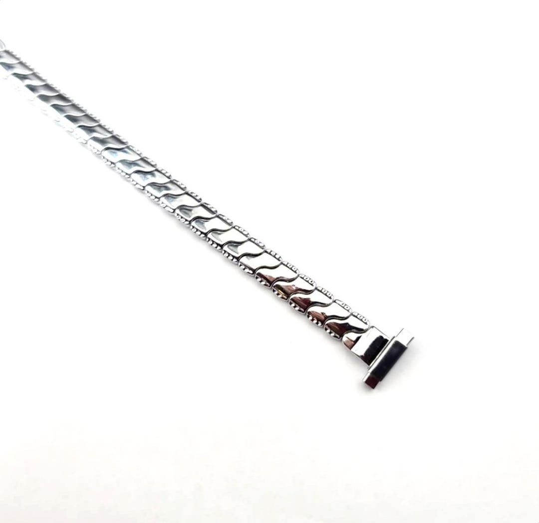 10mm Milano Romunda Expansion Watch Band - Black & Gold Two Tone Stainless Steel