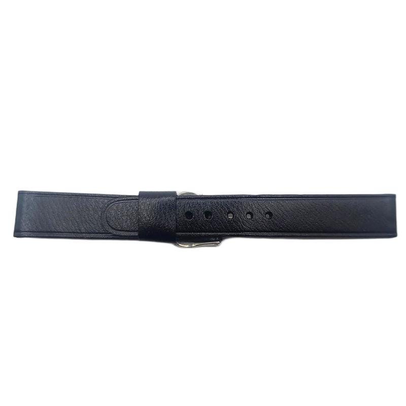 Bracelet De Montre Kreisler En Cuir Véritable Tissé - Marron, Boucle Dorée, Largeur 19mm