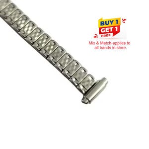 Vintage Bar Type 8-10mm Stainless Steel Watch Expansion (stretch) Band