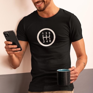 Stick Shift T-shirt, uniseks automatische transmissie, grappig, vintage auto, 80's driver, uniek, statement graphic T-shirt, gratis verzending