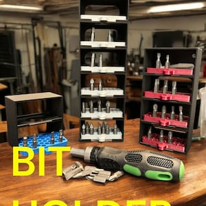 Screw Bit Holder Storage with Drawers, Organize Your Tools, Space-Saving Design, Durable Accessory for Garage & Workshop
