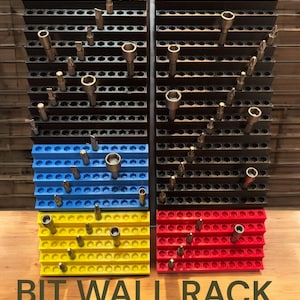 Bit Wall Holder for Screw Driver Bits, Magnetic Tool Organizer, Workshop Storage Solution & Wall Mounted Rack