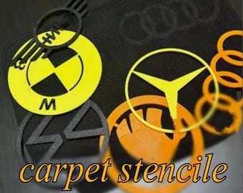 Aangepast auto-logo embleem sjabloon sjabloon voor premium autovloertapijtdecor