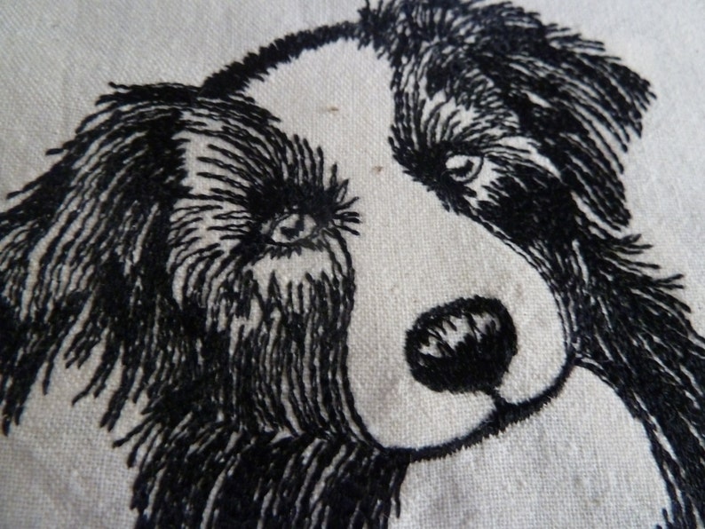 Border Collie Machine Embroidered Quilt Block Patchwork Etsy Australia