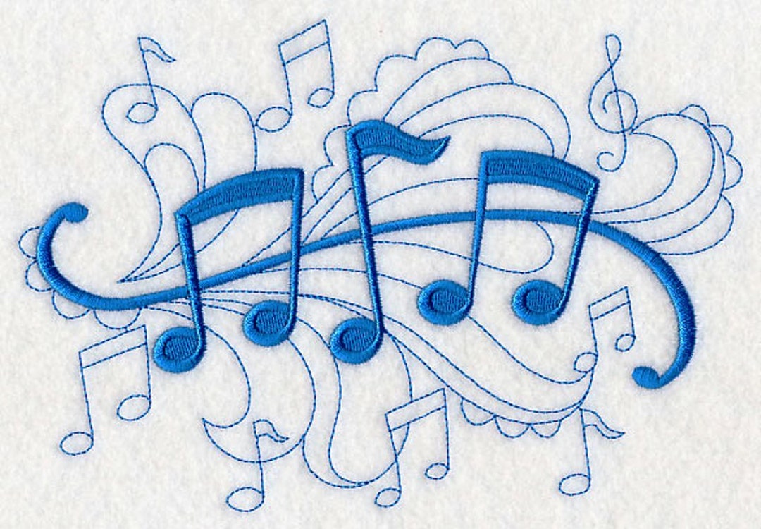 Music Machine Embroidered Quilt Block Patchwork Block Not Digital ...