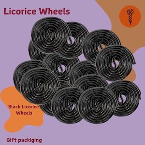 Black Licorice Wheels, Licorice Candy Gift Box, Licorice Treats, Licorice Candy,  Premium Gift, Classic Licorice, Grammy Birthday Gift