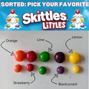 Sorted Skittles Littles: Pick Your Flavor - Strawberry, Grape, Lime