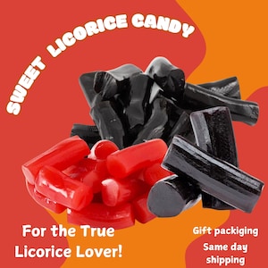 Soft Finnska Black Licorice, Candy Licorice Gift Box, Grandma Birthday Gift, Finnska Licorice Strawberry Bites, Gourmet Treats, Premium Gift