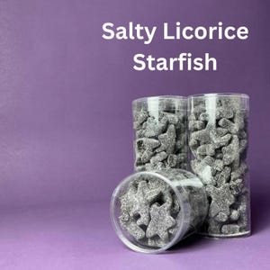 Salty Licorice Candy Starfish, Salted Stars, Licorice Sweets, Licorice Gift Box, Licorice Sweet Gift Box, ready gift box,