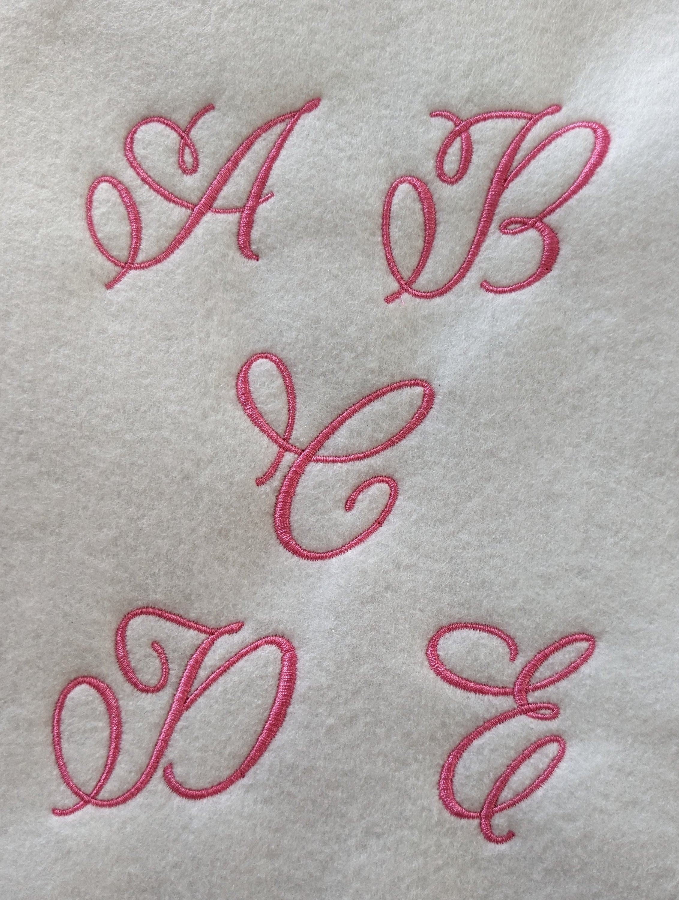 Script Font Embroidery Design: Elegant Blue Letters (digital Download ...
